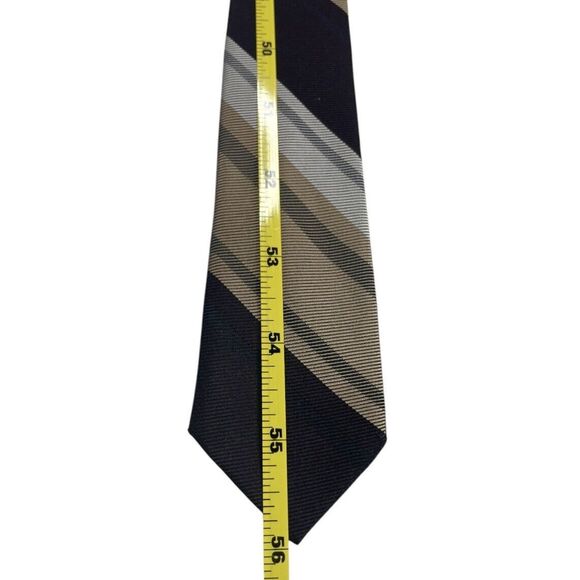 Vintage WOOLF BROTHERS COUNTESS MARA Tie Dark Brown and Light Brown, Preowned - Picture 7 of 7